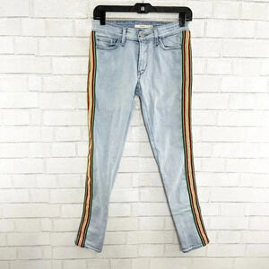 Levi's 711 Skinny Jeans With Stripes Down Legs Women's Waist Size 28